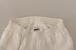 Maison Margiela White High Waist Cropped Women Trouser Pants - Image 5