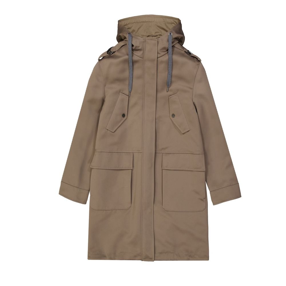 10087024.jpeg Brunello Cucinelli Brown Polyester Parka - Image 1