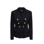 Balmain Black Cotton Blazer