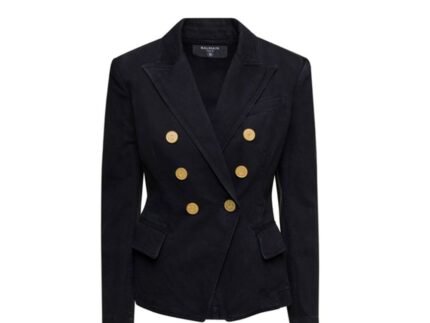 Balmain Black Cotton Blazer