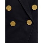 Balmain Black Cotton Blazer - Image 3