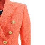 Balmain Orange Cotton Blazer - Image 3