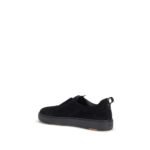 Santoni Black Calf Leather Bos Taurus Low Top Sneakers - Image 3