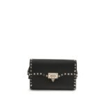 Geantă Valentino Garavani small Rockstud Shoulder Neagră din Piele