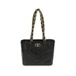 Valentino Garavani Black Napa Leather / Calf Bos Taurus Shoulder Bag