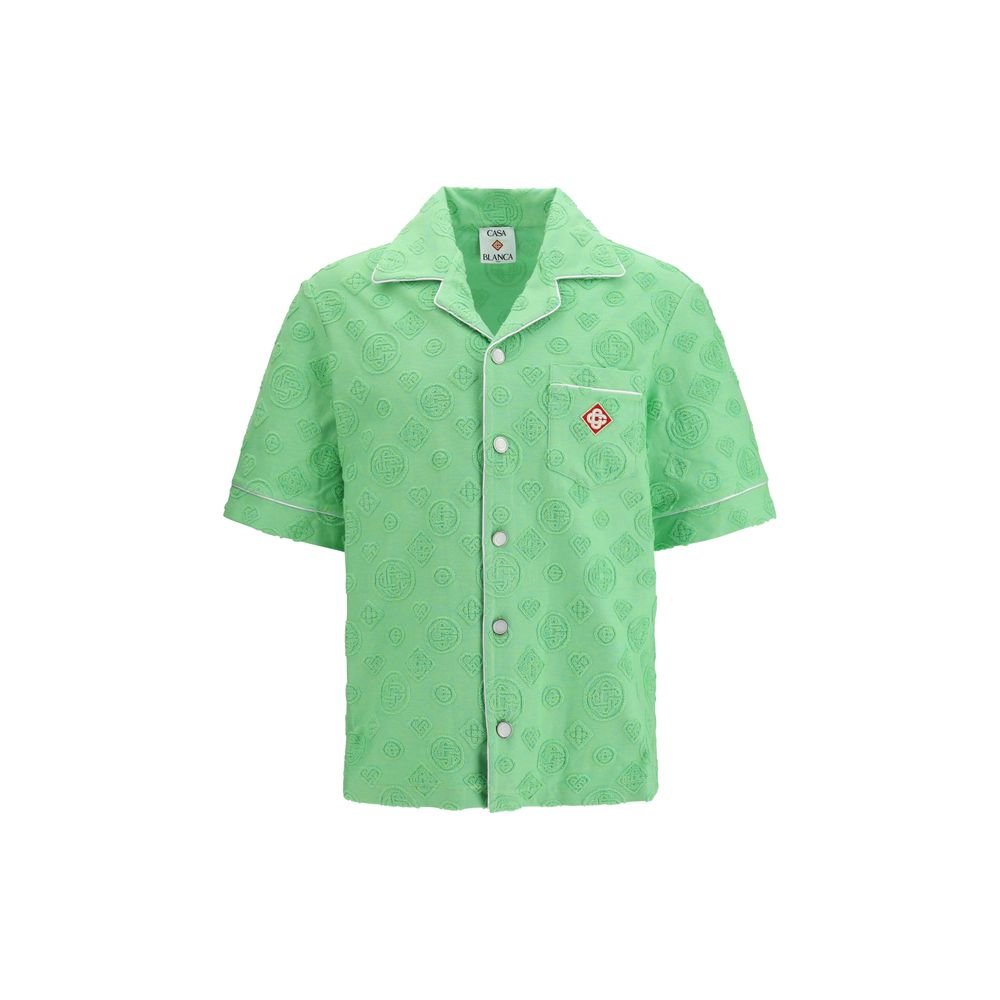 10132735.jpeg Casablanca Bicolor Cotton Shortsleeve Shirt - Image 1