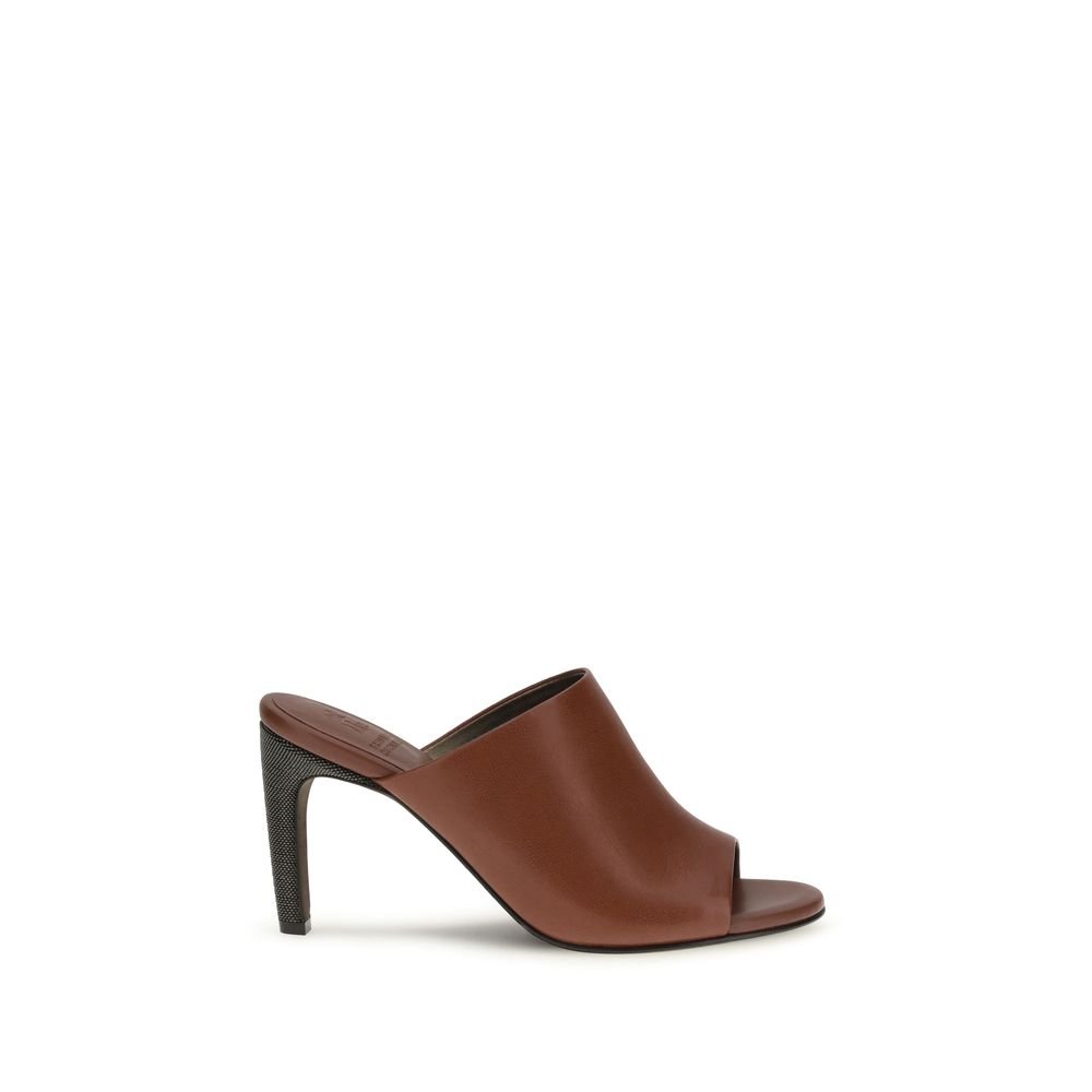 10132757.jpeg Brunello Cucinelli Brown Calf Leather Bos Taurus Sandals - Image 1