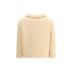 Valentino Beige Fleece Wool Coat - Image 2