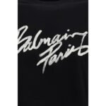 Tricou Balmain Negru din Bumbac - imagine 3