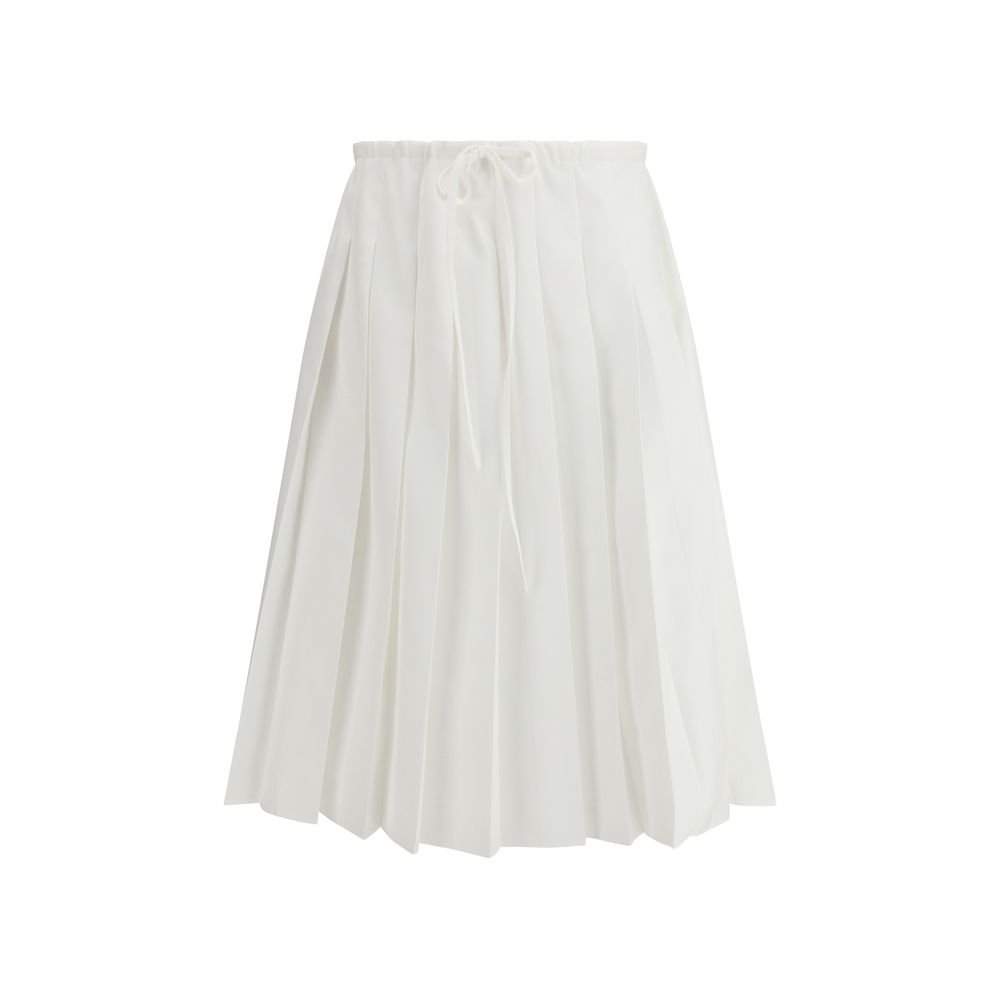 10155702.jpeg Prada White Cotton Long Skirt - Image 1