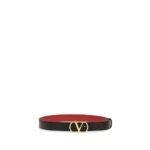 Valentino Garavani Black Calf Leather Bos Taurus Belt - Image 2