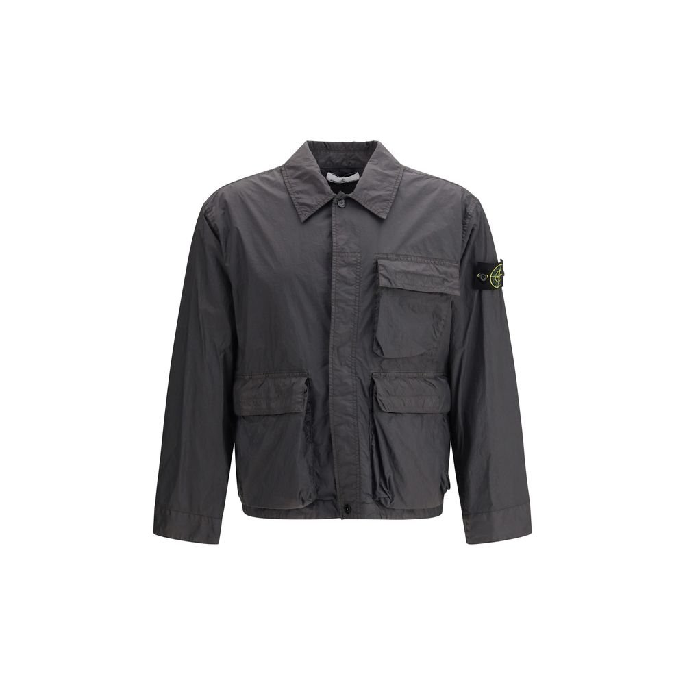 10189373.jpeg Stone Island Gray Polyamide Coat - Image 1