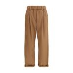 Brunello Cucinelli Brown Cotton Casual Pants