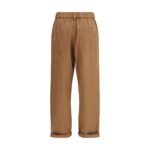 Brunello Cucinelli Brown Cotton Casual Pants - Image 2