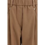 Brunello Cucinelli Brown Cotton Casual Pants - Image 3