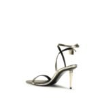Tom Ford Gold Calf Leather Bos Taurus Stiletto Heel Sandals - Image 3