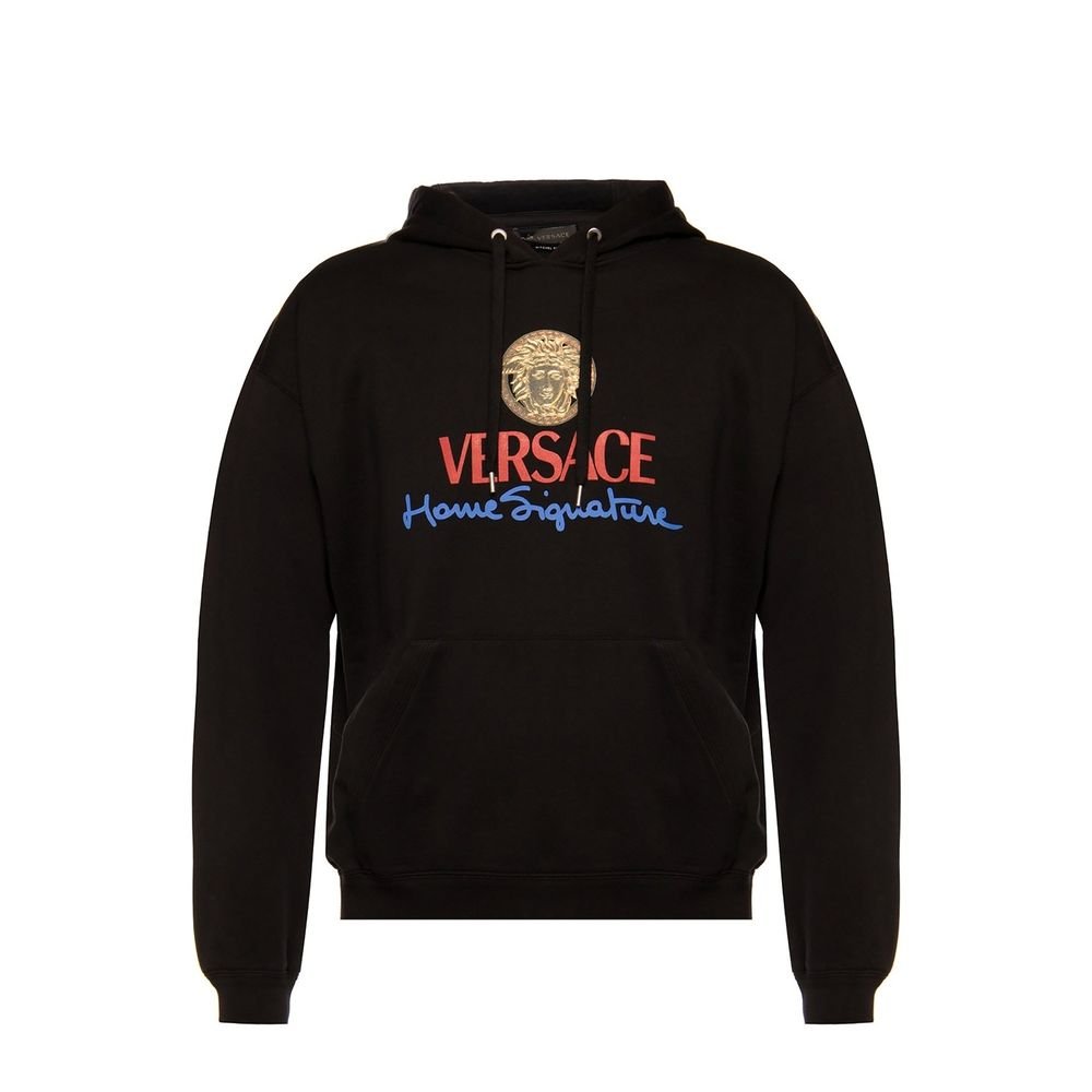 10208371.jpeg Versace Black Cotton Sweatshirt - Image 1
