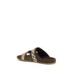 Burberry Brown Calf Leather Bos Taurus Flat Sandals - Image 3
