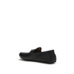 Gucci Black Calf Leather Bos Taurus Slip-On Loafers - Image 3