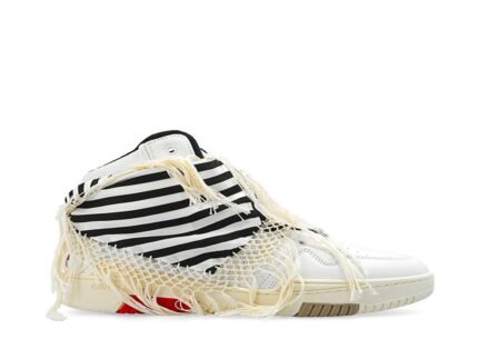 Saint Laurent White Calfskin High Top Sneakers