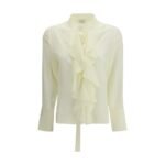 Alexander McQueen Bicolor Silk Blouse