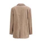 Brunello Cucinelli Beige Calf Leather Bos Taurus Coat - Image 2