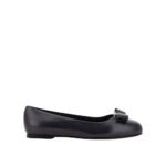 Salvatore Ferragamo Black Calfskin Ballet Flats