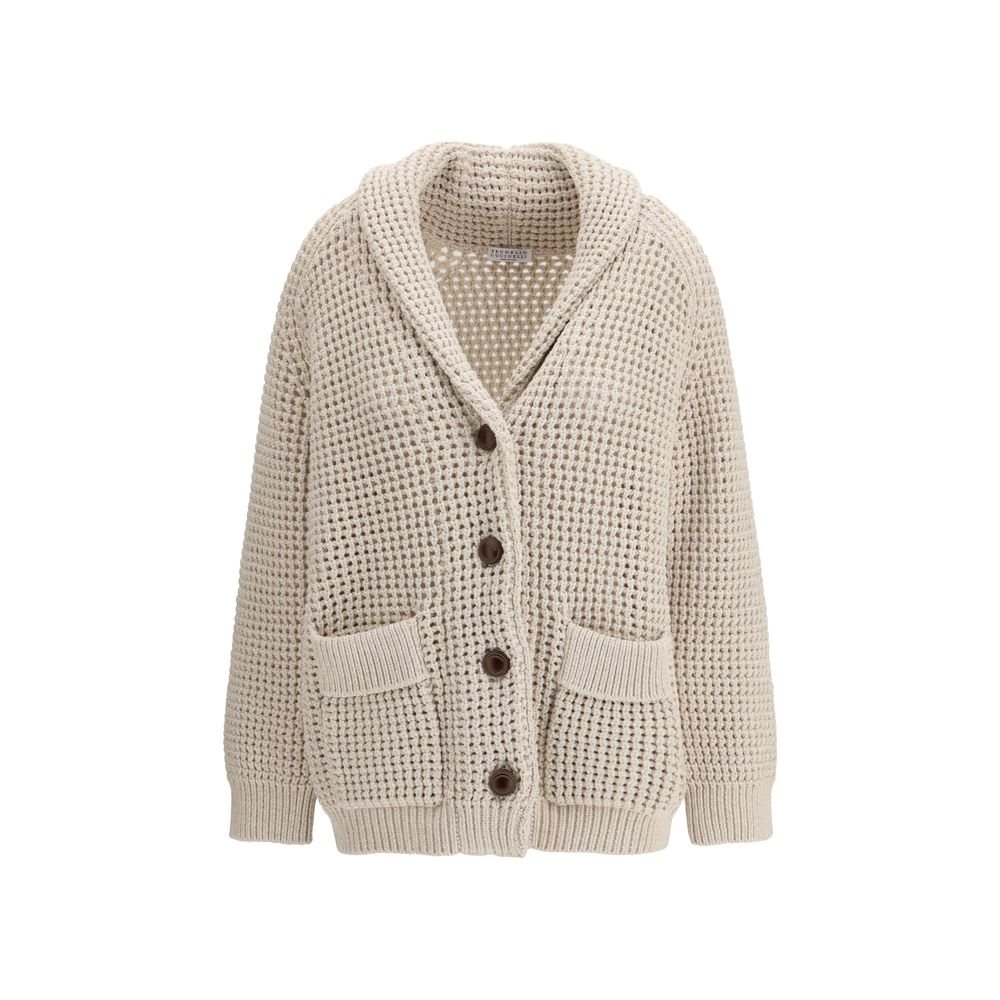 10225531-2.jpeg Brunello Cucinelli Beige Cotton Cardigan - Image 1