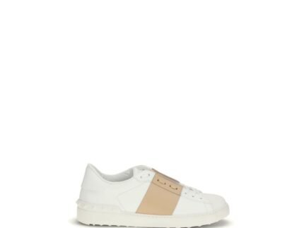 Valentino Garavani White Calf Leather Bos Taurus Low Top Sneakers