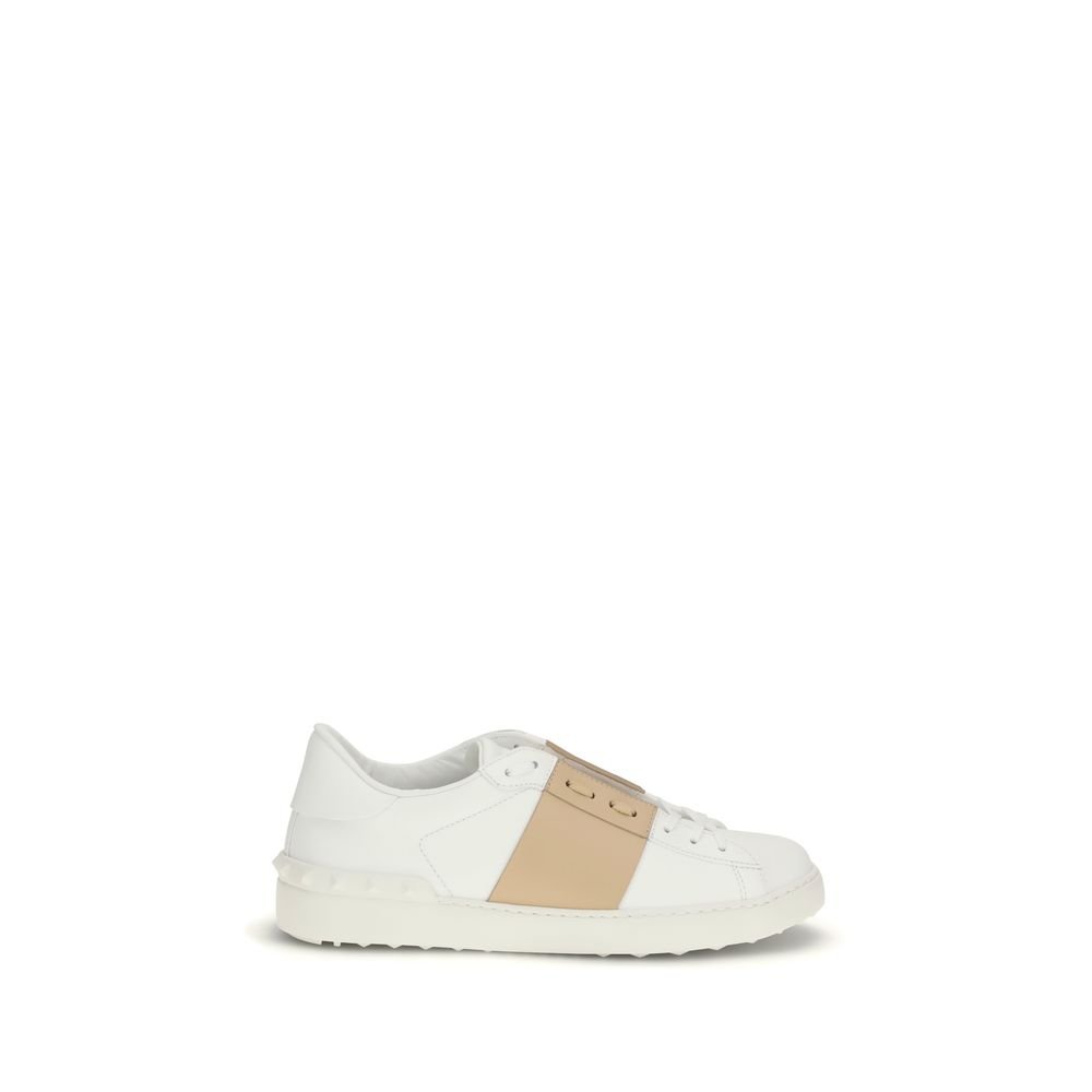 10225962-1.jpeg Valentino Garavani White Calf Leather Bos Taurus Low Top Sneakers - Image 1