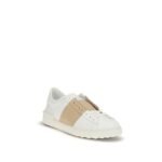 Valentino Garavani White Calf Leather Bos Taurus Low Top Sneakers - Image 2