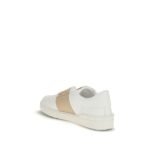 Valentino Garavani White Calf Leather Bos Taurus Low Top Sneakers - Image 3