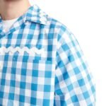 Prada Blue Cotton Pattern Shirt - Image 4