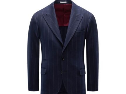 Brunello Cucinelli Blue Virgin Wool Blazer
