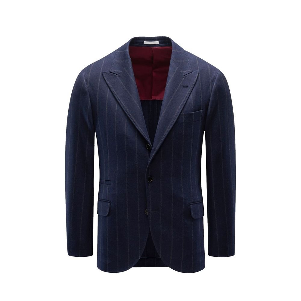 10241182-1.jpeg Brunello Cucinelli Blue Virgin Wool Blazer - Image 1