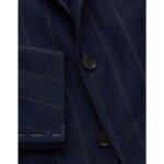 Brunello Cucinelli Blue Virgin Wool Blazer - Image 3