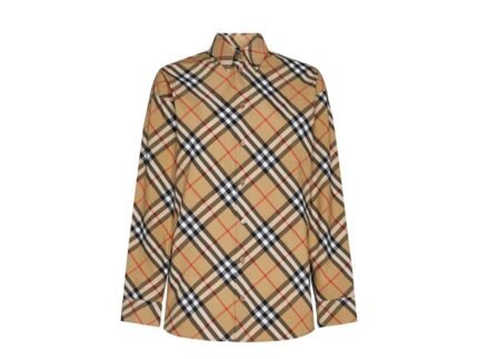 Burberry Brown Cotton Pattern Shirt