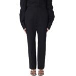 Saint Laurent Black Cotton Casual Pants - Image 2