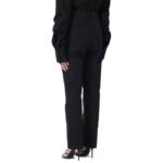 Saint Laurent Black Cotton Casual Pants - Image 3