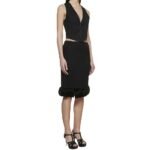 Saint Laurent Black Silk Midi Skirt - Image 2