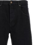 Saint Laurent Black Cotton Relaxed Fit Jeans - Image 3
