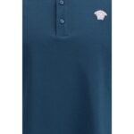 Polo Versace Albastru din Bumbac - imagine 3