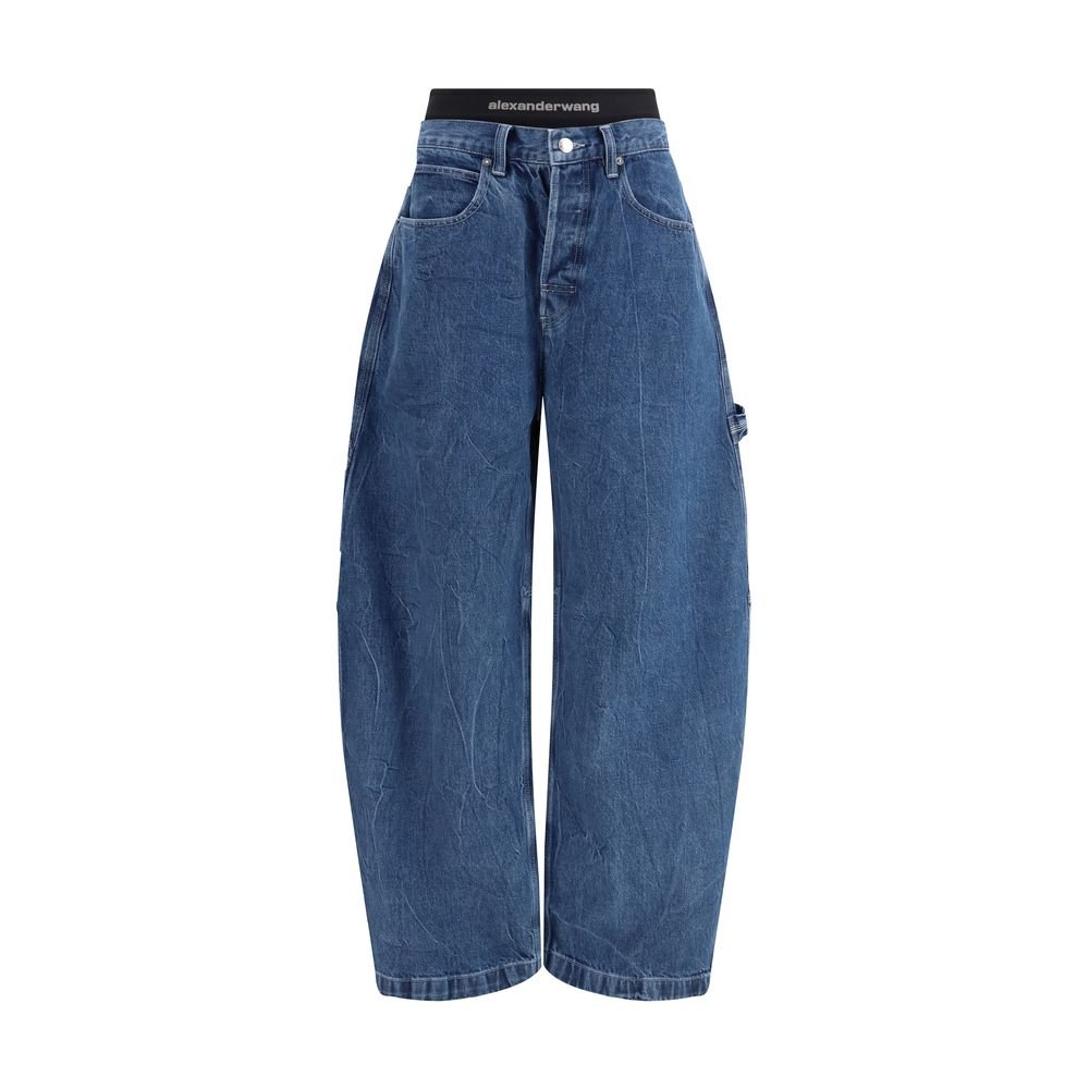 10246894-1.jpeg Alexander Wang Blue Cotton High-Waisted Jean - Image 1