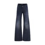 Balenciaga Blue Cotton Flared Jeans