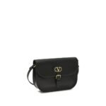 Valentino Garavani Black Calf Leather Bos Taurus Shoulder Bag - Image 2