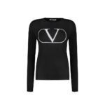 Valentino Black Virgin Wool Sweatshirt