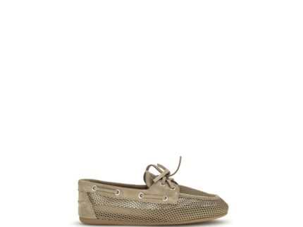 Miu Miu Beige Recycled Polyester Slip-On Loafers