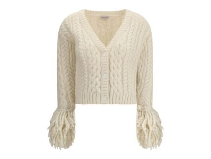 Moncler Beige Alpaca Vicugna Pacos Cardigan