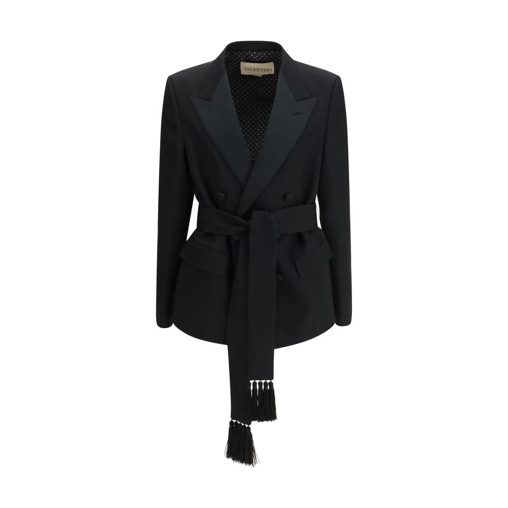 10271487-1.jpeg Valentino Black Fleece Wool Blazer - Image 1
