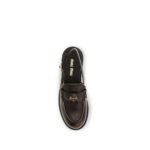 Mocasini Miu Miu Arămiu din Piele - imagine 4